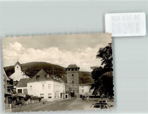 Dausenau Stadttor mit Femeiche Auto Hotel Restaurant Gasthaus Metzgerei Kirche