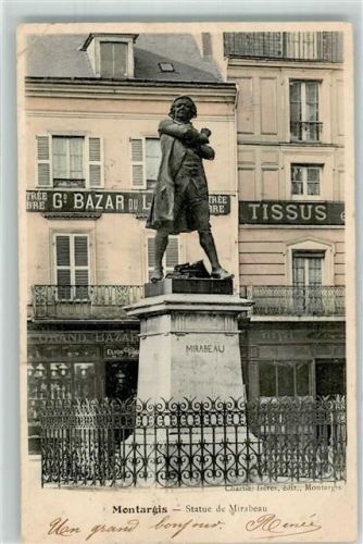 Montargis 1903 Denkmal Mirabeau