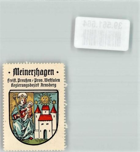 Meinerzhagen Wappen Meinerzhagen Freist. Preußen Prov. Westfalen