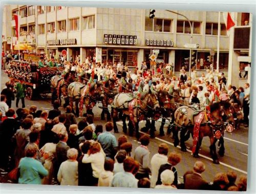 35423 W6302 Lich , Hess - Der Zehnerzug die Zugnummer vom Licher Bier Belgische Kaltblüter Grosstauschtag 1981 Wetterau Apotheke Drogerie