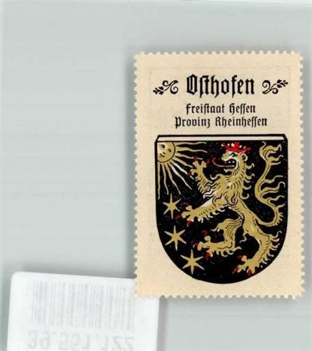 Osthofen Klebemarke Stadtwappen Osthofen Kaffee Hag Nr.14