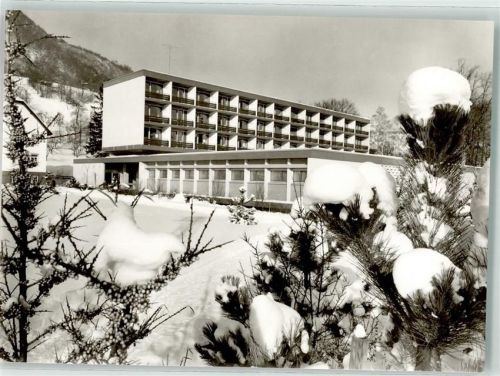 73312 W7342 Bad Ditzenbach Winter Kurmittelhaus im Schnee