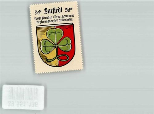 Sarstedt Klebemarke Stadtwappen Sarstedt Kaffee Hag Nr.33