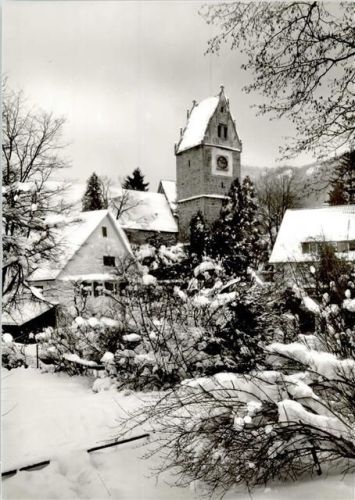 Oberlenningen St. Martinskirche im Schnee