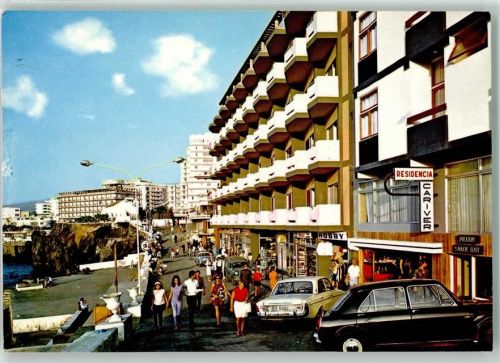 Puerto de la Cruz 1976 - Straße Pension Auto Oldtimer