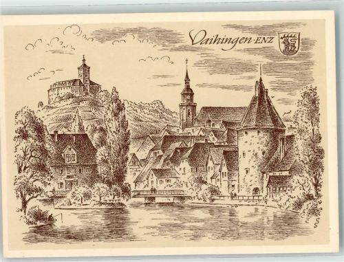 Vaihingen sign. L.Schäfer-Grohe Württembergische Städtebilder