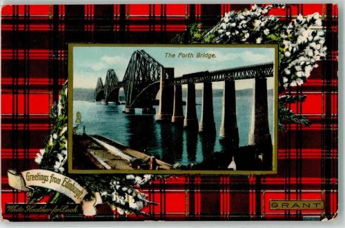 Edinburgh 1912 Foto AK The Forth Bridge Schottland