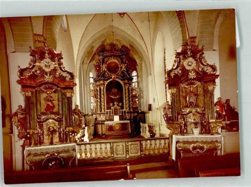 Eversberg Kath. Kirche Inneres Altar Ort handschriftlich