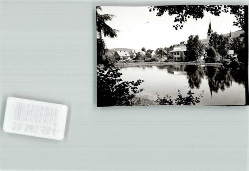 Fleckenberg Kirche See Ort handschriftlich Foto Original aus Archiv eines Ansichtskartenverlags
