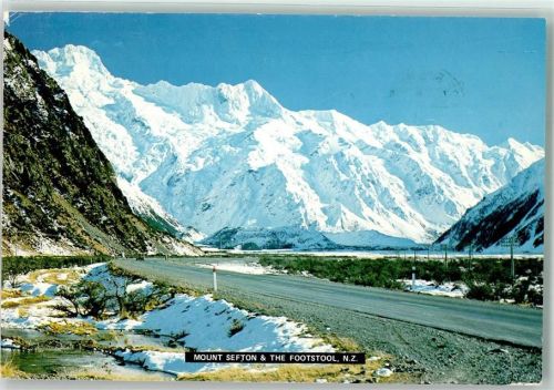 Mount Sefton The Footstool Mount Cook Nationalpark Alpen Berge Schnee Straße