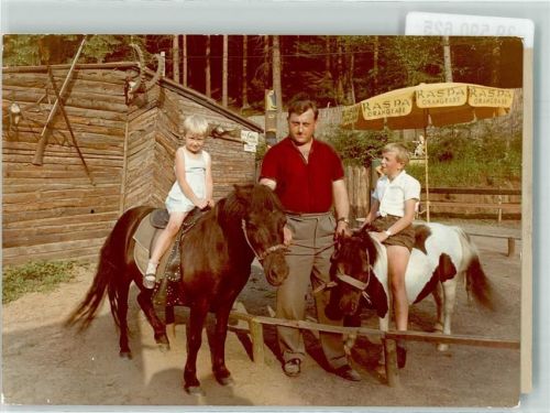 Laubach Foto Original aus Archiv eines Ansichtskartenverlags Ponyreiten Ort handschriftlich