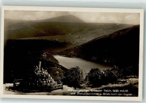 Petersdorf Piechowice Foto AK Donat Denkmal Großer Teich