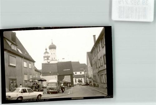 89522 W7928 Giengen an der Brenz FOTO KEINE AK Foto Original aus Archiv eines Ansichtskartenverlags Marktszene und Ev. Stadtkirche Ort handschriftlich