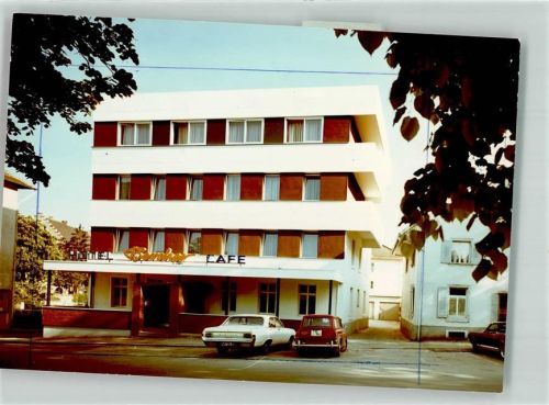 Tiengen Hotel Bercher Cafe Foto Original aus Archiv eines Ansichtskartenverlags