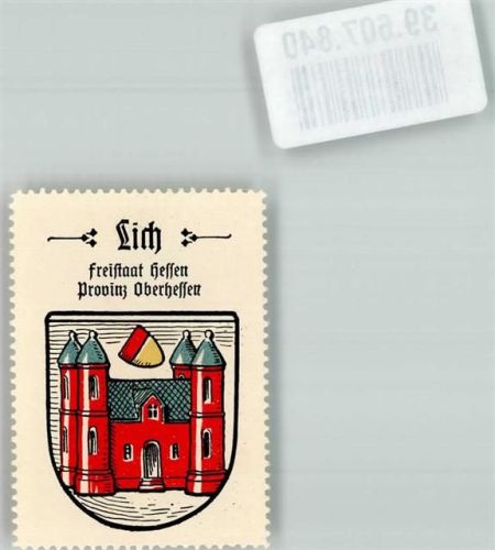 35423 W6302 Lich , Hess Vignette Wappen