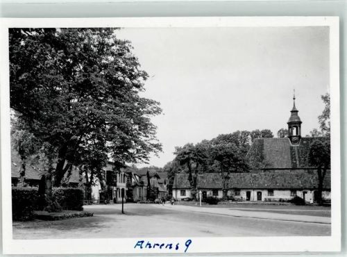 Ahrensburg Marktplatz Schlosskirche Ort handschriftlich Foto Original aus Archiv eines Ansichtskartenverlags