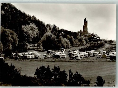 66459 W6654 Kirkel Foto AK Campingplatz Burgruine