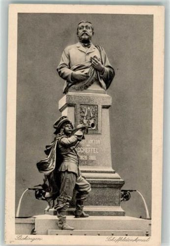 Bad Säckingen 1913 Denkmal Trompeter Statue