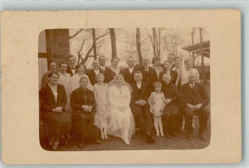 Schwelm Hochzeit Gruppenfoto Ort lt. Stempel