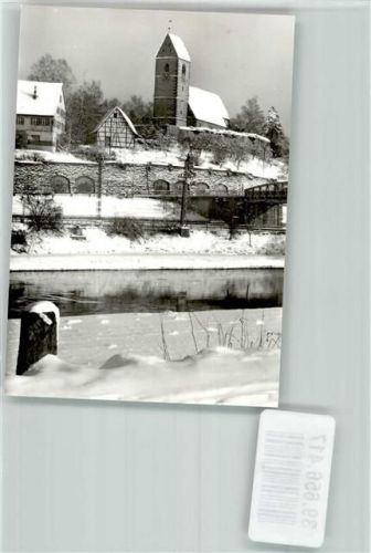73207 W7310 Plochingen Foto AK Ort handschriftlich Winter