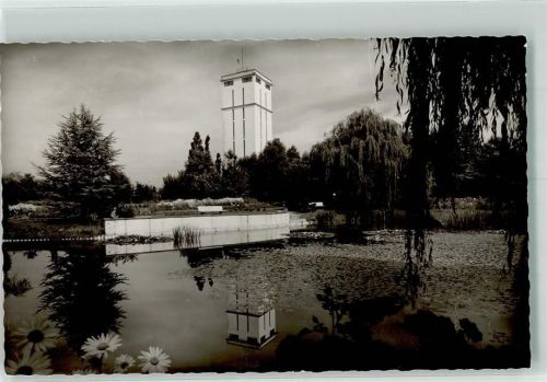 Bexbach Blumengarten mit Hindenburgturm