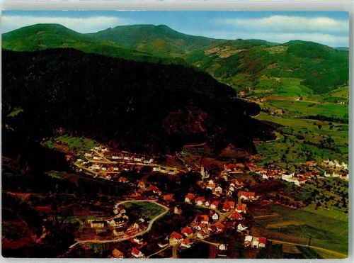 Fischerbach Fliegeraufnahme des Ortes mit Kirche St. Michael Verlag Feldmann Nr. 3-58