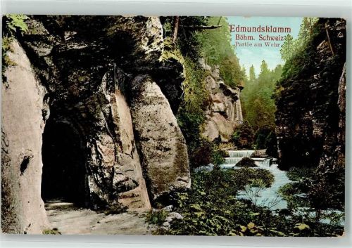 Edmundsklamm 1911 Partie am Wehr