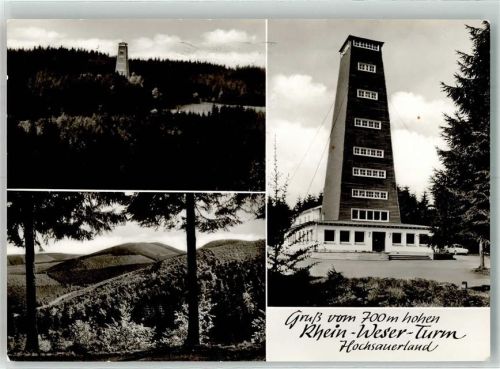 57399 W5942 Kirchhundem 1991 - Aussichtsturm Rhein-Weser-Turm