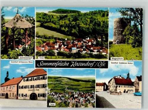 Kasendorf Sonnentempel Magnusturm Gasthof Gasthaus Schwarzes Ross Goldener Anker Auto Sommerfrische