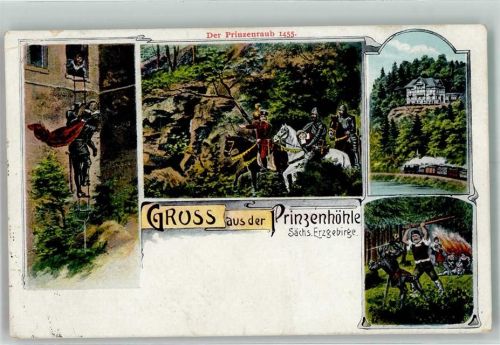 Hartenstein 1923 Der Prinzenraub Forsthaus Prinzenhöhle Eisenbahn Köhler Schmidt