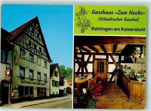 Bahlingen Gasthaus zum Hecht Altbadischer Gasthof Metzgerei Auto Gastraum Theke