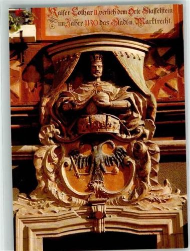 Staffelstein Denkmal Adam Riese am Rathaus Kaiser Lothar II