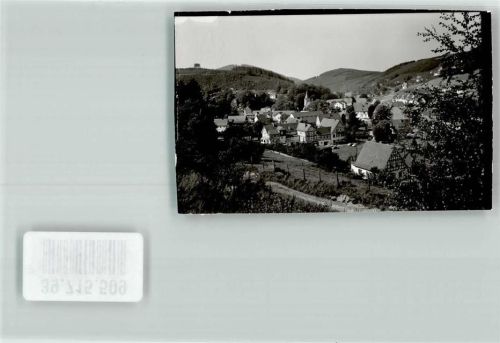 Oberkirchen Kirche Ort handschriftlich Foto Original aus Archiv eines Ansichtskartenverlags