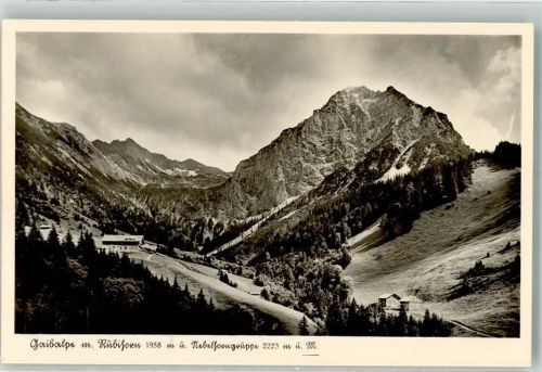 87538 W8975 Langenwang , Allgäu Foto AK Gasthaus Gaisalpe