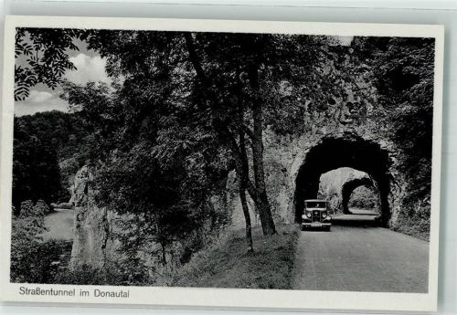 72488 W7480 Gutenstein , Baden Foto AK Straße Tunnel Auto Donautal Ort handschriftlich