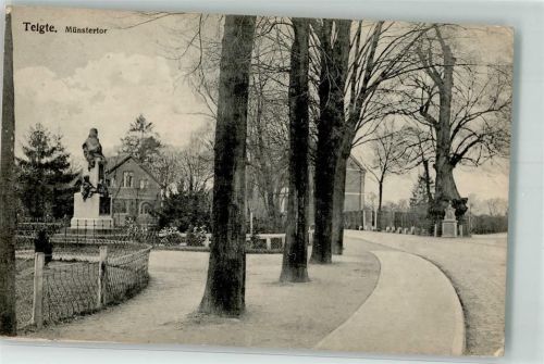 48291 W4404 Telgte - Münstertor Denkmal Windmühle Flandrische Landschaft Unterstand in Flandern Mann Uniform