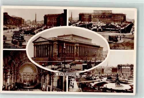 Liverpool 1933 St. Georges Hall William Brown Street Denkmal