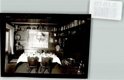 Morlesau Hotel Pension Nöth Gastraum Blumen Vase Wandteller Eckbank Ort handschriftlich Foto Original aus Archiv eines Ansichtskartenverlags