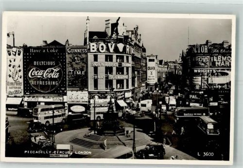 London Omnibus Doppeldecker Werbung Oldtimer Piccadilly Circus