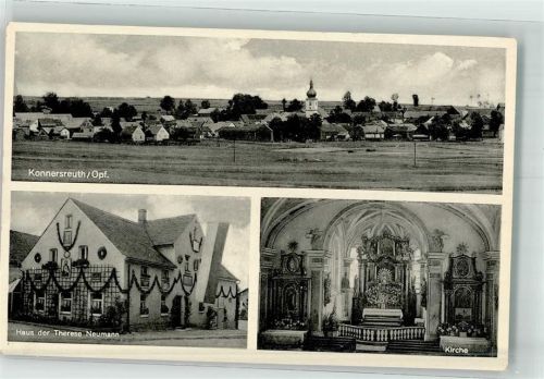 Konnersreuth 1953 Kirche innen Haus der Therese Neumann