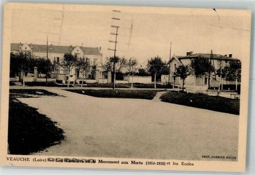 Veauche 1951 Foto Combier Kriegerdenkmal 1914-1918 Schule
