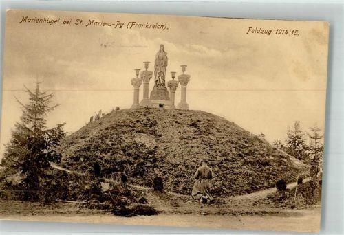 51600 Sommepy-Tahure 1914 Foto AK Denkmal Marienhügel WK I Stempel Res.Inf.Rgt. Nr. 103 I.Bat. 3.Komp