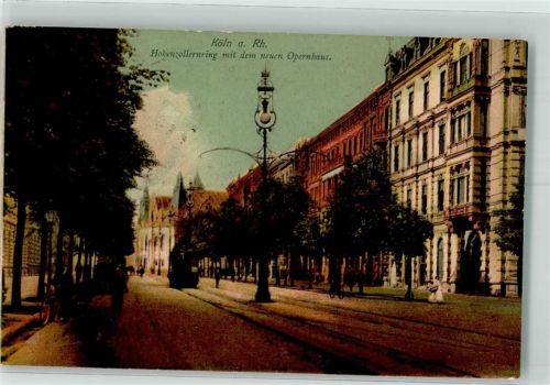 Köln Hohenzollernring 1907 Straßenbahn Hohenzollernrng Opernhaus Künstlerkarte Dürer Nr. 143