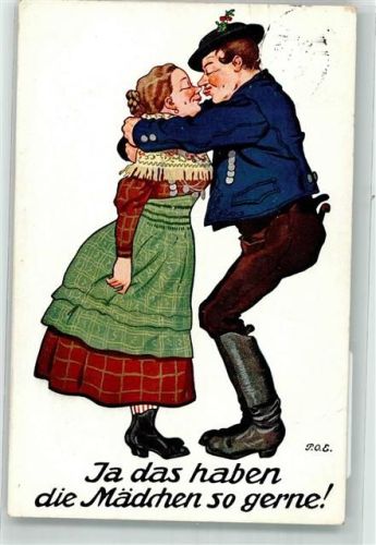 Humor Küsse Tracht Engelhard, P.O. / POE 1918