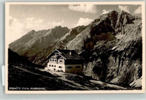 Pfeishütte Foto AK Hüttenstempel
