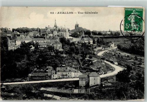 89200 Avallon 1908 - Briefmarke Bildseite
