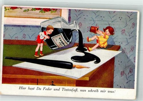 Kinder Schreibfeder Spruch WB SS Nr.3658