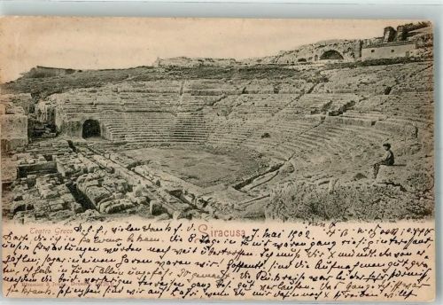 Siracusa 1902 Denkmal Teatro Greco