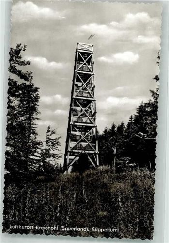 59872 W5778 Freienohl , Sauerl Foto AK Aussichtsturm Küppelturm