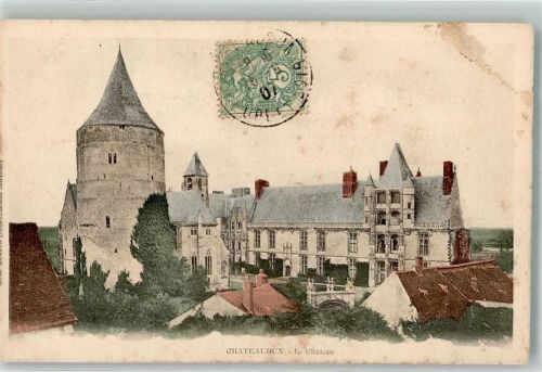 Chateaudun 1902 Schloss Briefmarke Bildseite